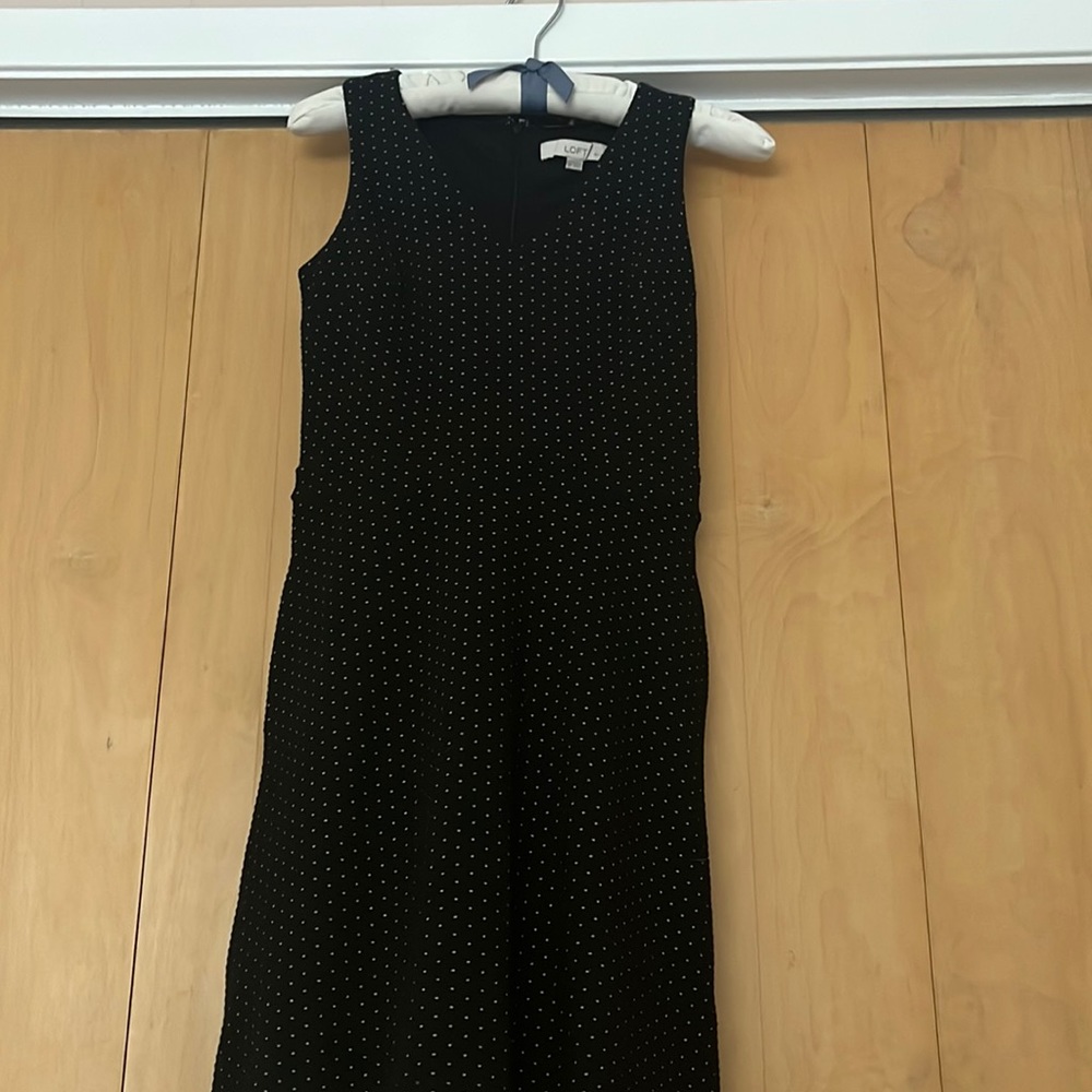 Black and white polka dot dress